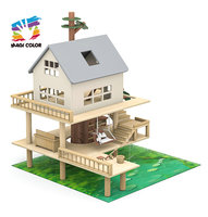 Chariot de jeu en bois pour faire semblant de vendre des en-cas - Ensemble de cuisine Pizza & Hamburger avec stand à hot-dogs pour enfants W10A287