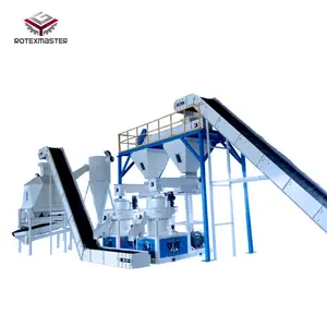 Rotexmaster Supplier Turnkey Solutions 1-30t/h Capacity Complete Wood Pellet Production Line Wood Pellet Plant