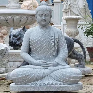 Statue de <span class=keywords><strong>bouddha</strong></span> riant en marbre de sculpture à la main en pierre religieuse à bas prix <span class=keywords><strong>pour</strong></span> l'intérieur et l'extérieur - Product Image 3