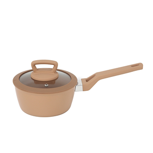 Juego de 7 Piezas de Ollas y <span class=keywords><strong>Sartenes</strong></span> de Aluminio Forjado con Revestimiento Cerámico Color Caramelo Beige, Antiadherentes, Libres de PFOA, Venta al Por Mayor - Product Image 6