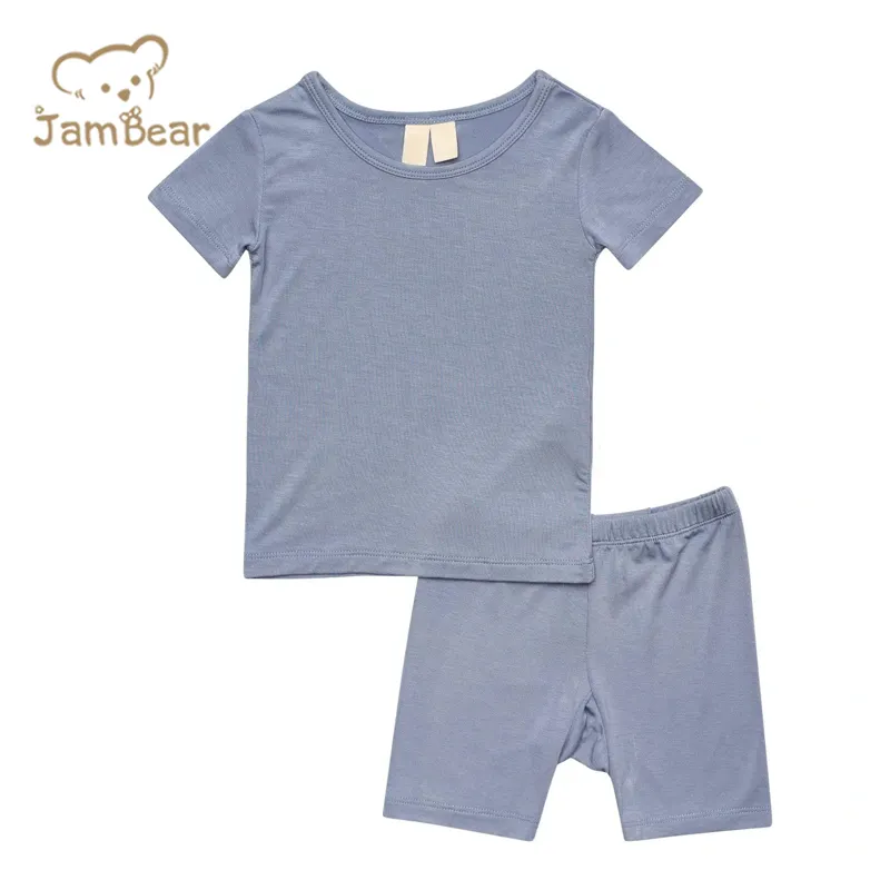 JamBear Short sleeve toddler pajamas set toddler short sets organic baby clothes Bamboo Fiber toddler Pyjamas Set