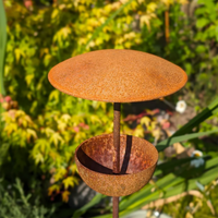 Mangeoires à oiseaux JH-Mech Garden, résistantes aux intempéries, design moderne, décoratives, en acier résistant à la rouille, durables, pour extérieur.
