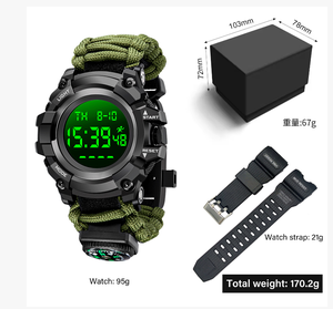 DFS10 Camuflaje verde Vert Verde Negro Desierto Multi colores 30ATM Relojes tácticos a prueba de agua Resistente Durable Rescate Hombres Herramientas - Product Image 5