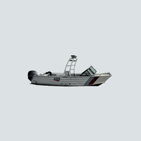 Usine professionnelle de bateau d'hovercraft, fournisseur de bateau de pêche, ski de polissage