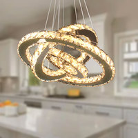 Lustre décoratif élégant et moderne, luminaires suspendus en cristal K9, boule de luxe, LED décorative moderne pour la maison