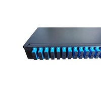 482*200*45mm dengan SC Duplex adapter 1U 24 Port 48 Core Rack Type Optical Patch Panel