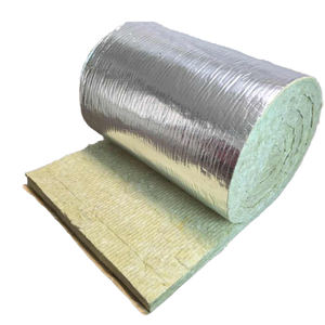 Kaihua kh-b lá nhôm phải đối mặt với mật độ 80 kg/m³ độ dày 50mm Chăn len đá để xây dựng cách nhiệt - Product Image 1