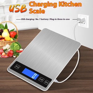 Báscula Digital de Cocina de Acero Inoxidable, Resistente al Agua, con Precisión de 5KG/1G y 10KG/1G, para Cocinar y Hornear, Venta al Por Mayor - Product Image 3