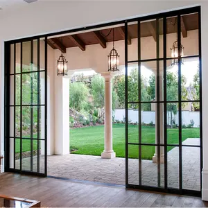 D-TOP SHENZHEN 2023 nfrc sistema di porte scorrevoli in vetro prezzo in alluminio porta scorrevole in alluminio per casa