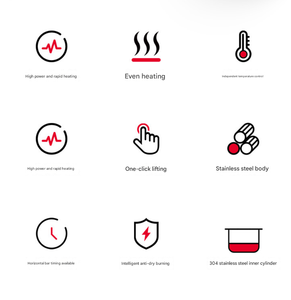 Olla Eléctrica Multifuncional Comercial de Acero Inoxidable para Fideos, <span class=keywords><strong>Wok</strong></span>, Cocedor de Pasta Eléctrico, Fácil de Limpiar - Product Image 2
