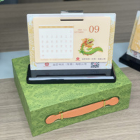 Support de calendrier perpétuel en métal personnalisé à monter soi-même, facile à assembler, pour comptoir, bureau, organisateur de maison, style Americana