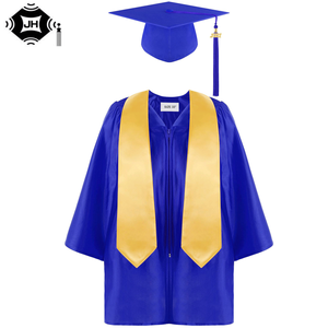 Toga <span class=keywords><strong>de</strong></span> Graduación Personalizada para Niños, Negra Mate, con Birrete y Borla - Product Image 5