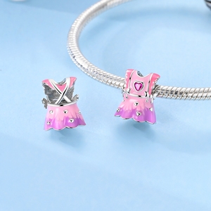 MULA-<span class=keywords><strong>Jupe</strong></span> rose-violet en argent sterling 925, pendentif à breloques fines, bracelet à breloques en <span class=keywords><strong>sapin</strong></span> avec zircon pour femme, cadeau de fête, bijoux - Product Image 3