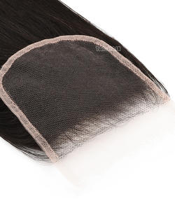 4X4 Real para cierre de encaje Virgen Remy Extensión de tejido de cabello Brasileño 9A 10A Máquina de grado Doble trama Extremos completos Recto - Product Image 5