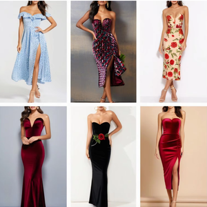 Robes longues en polyester pour femmes adultes, neuves, en gros, modèle QZ-014, en balles, réduction en gros, approvisionnement en usine, styles variés - Product Image 6