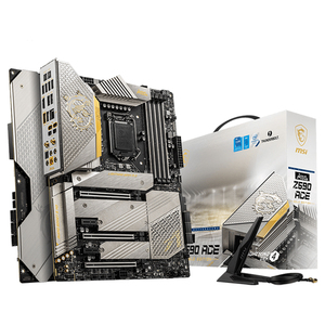 Tarjeta Madre MSI MEG Z590 ACE GOLD EDITION Usada con <span class=keywords><strong>Socket</strong></span> LGA <span class=keywords><strong>1200</strong></span> Compatible con CPU Intel Core / Pentium <span class=keywords><strong>Celeron</strong></span> de 11.ª/10.ª Generación - Product Image 1