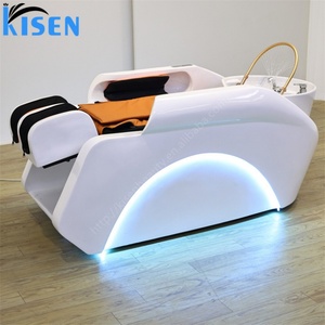 Kisen Nouveau Design Bac à shampoing de salon et table de soin capillaire, design moderne et lumineux, pour personnes corpulentes - Product Image 2
