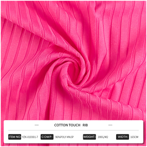 批发便宜的9*5棉触摸罗纹纺织品TELAS涤纶氨纶拉伸面料TELAS女装 - Product Image 2