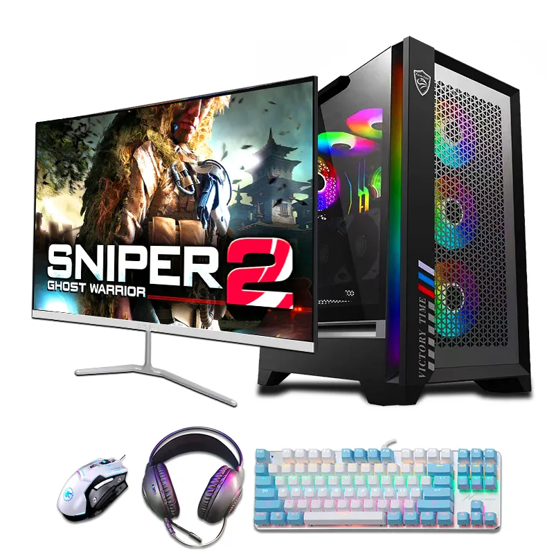 Game Desktop Host Core I3 i5 i7 i9 8G RAM 120GB 256GB 512GB SSD Power Supply PC Gaming Desktop Computer with Graphic car