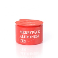 Mini 50ml Aluminium-Teedose mit Schraubverschluss und Aufreißfolie, Tragbare Verpackung für Tee, Snacks & Pizza