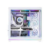LY Meilleures ventes Etui pour PC en verre hautement respirant Personnalisé Ventilateurs arc-en-ciel Micro ATX Verre trempé Spcc Computer Gaming Pc case
