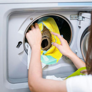 حقيبة غسيل أحذية قابلة لإعادة الاستخدام ، شبكة غسيل ، ألياف منفوشة ، إزالة أكياس غسل الأوساخ بسهولة ، منظم أحذية مضاد للتشوه - Product Image 2