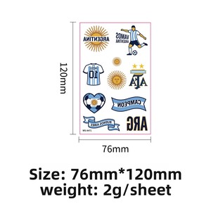 Nuevo Estilo 2026, Adhesivos de Tatuaje Temporales Personalizables con la <span class=keywords><strong>Bandera</strong></span> de Estados Unidos, Canadá y México para Todo el Cuerpo, para Partidos de Fútbol y Deportes - Product Image 2