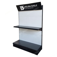 Étagère d'affichage en métal avec crochets pour panneau perforé |   Stand commercial pour accessoires de téléphone, outils et utilisation en salon professionnel