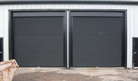 ATMOS 100% Blackout a prueba de viento motorizado inalámbrico inteligente persiana enrollable apertura Vertical Control remoto para puerta de garaje Exterior
