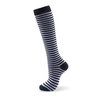 Chaussettes de compression montantes pour infirmières, respirantes, douces, à rayures et motif cœur jacquard – Offre Spéciale