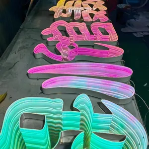 Espelho mágico led abismo infinito 3d, espelho de néon criativo em vidro acrílico, desenho de letras 3d, arte para decoração de casa