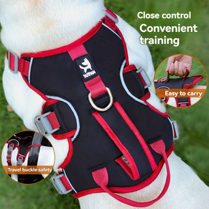 Arnés para perros sin correa, chaleco ajustable transpirable suave, patrón sólido reflectante para entrenamiento, etiqueta de identificación, comodidad pequeña, mediana y grande - Product Image 5