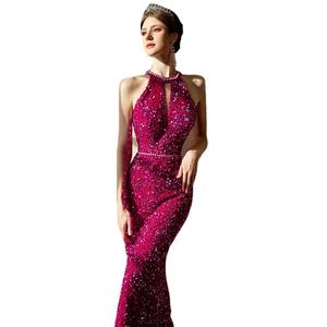 Elegantes Glitzer-Perlen-Pailletten-Abendkleid für Abschlussball und Partys - Product Image 5