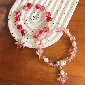 Fashion Y2K Sweet Bowtie 10mm Beads <b>Bracelet</b> for Women Exquisite Elegant Flower Crystal <b>Beaded</b> <b>Bracelet</b> Girl Party Jewelry Gift - Product Image 1