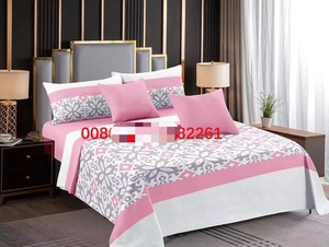 Mẫu Hoa Cotton In Vải 6-Mảnh Bộ Đồ Giường Đặt Vua Kích Thước Được Trang Bị Tấm Sâu Tấm Ga Giường Với Gối Trường Hợp Đệm Trường Hợp - Product Image 6