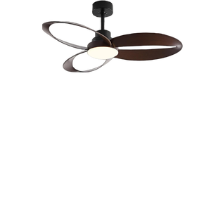 Ventilateur de plafond LED nordique moderne avec 5 pales et éclairage spectre complet pour salle à manger, télécommande incluse - Product Image 4
