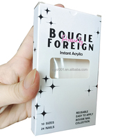 Boîte d'emballage pour faux ongles en papier avec logo personnalisé ZJ-022 pour ongles artificiels, produits en promotion