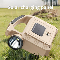Lanterne de camping COB rechargeable par USB, lampe LED portable, ABS, haute luminosité, lampe torche alimentée par énergie solaire pour le camping en plein air, en cas d'urgence