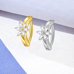 Piercing de nombril en titane avec zircone sertie en canal, bijou de nombril en acier inoxydable pour usage quotidien, piercing tendance - Product Image 3