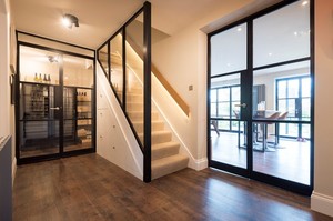 Finestre e Porte a Battente <span class=keywords><strong>in</strong></span> Lega di <span class=keywords><strong>Alluminio</strong></span> con Vetro Temperato, Design Moderno Francese, Arco Decorativo Semicircolare Curvo per Interni - Product Image 5