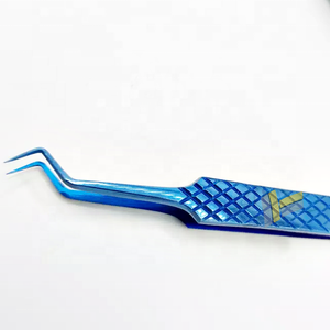 คีมหนีบขนตาเพชรอเนกประสงค์แบบพรีเมี่ยมแหนบปลายแหลมทำจากเหล็กพลาสม่าสีน้ำเงินเข้มปรับแต่งโลโก้ได้ตามต้องการ - Product Image 1