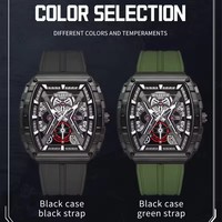 WLISTH 6193 Montre-bracelet de luxe à quartz pour homme, montre masculine, non mécanique, tendance, calendrier, cadran ajouré, étanche