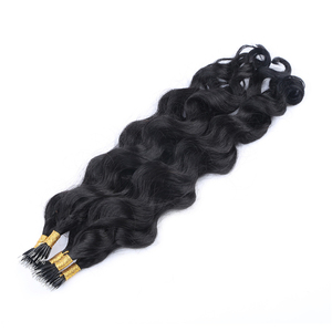 Extensiones de Cabello con Punta Nano de Alta Calidad de Fábrica, Cabello Humano Virgen Remy con Ondas Profundas, Cabello Brasileño Sin Procesar 10A - Product Image 1