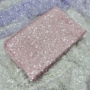 Mode nouveau Design broderie femmes Cheongsam robe de mariée Double couche Tulle maille Transparent Nude Sequin dentelle tissu - Product Image 3