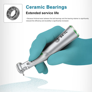 Pièce à main dentaire contre-angle basse vitesse 4:1 anneau vert optique 4 pulvérisations d'eau équipement de <span class=keywords><strong>dentiste</strong></span> série sourire tabouret de <span class=keywords><strong>dentiste</strong></span> S4-1L - Product Image 3