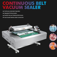 Aangepaste elektrische continu-rollende automatische hoogproductieve vacuümverpakkingsmachine voor rundvlees/biefstuk/diepvriesproducten