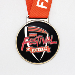 Médailles sportives personnalisables en bronze/laiton gravées, avec découpe et impression, en métal - Product Image 3