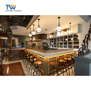 Comptoir de <span class=keywords><strong>bar</strong></span> à domicile <span class=keywords><strong>en</strong></span> bois avec dessus <span class=keywords><strong>en</strong></span> <span class=keywords><strong>marbre</strong></span> artificiel - Product Image 1