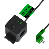 Prise de table Pheiyon 4 prises, 2 USB-A + 1 Type-C, 10A, interrupteur EU IP20 250V, matériau PP, avec câble de 1,8m