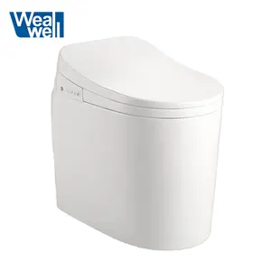 Banheiro de cerâmica inteligente, vaso sanitário de alta padrão com aquecimento instantâneo multifuncional, automático, peça única
